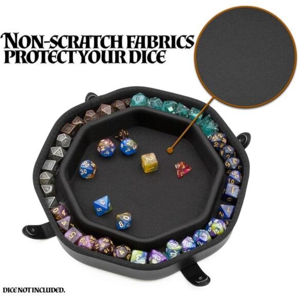 Dice Tray and Dice Storage Case for Up to 115 RPG Dice - Dice Tray for Rolling - Picture 5 of 7